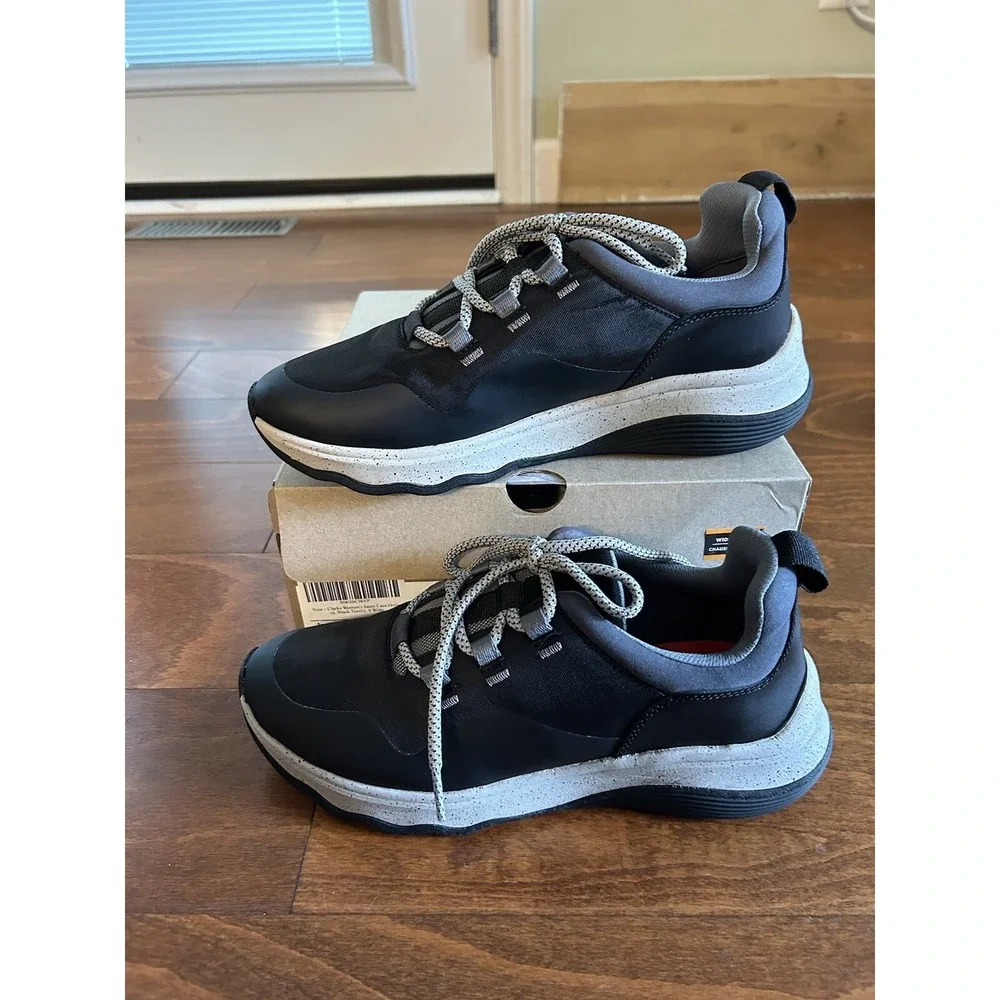 Clarkss Jaunt Lace Black Lace‎ Up Sneakers Women's NEW 9 W
